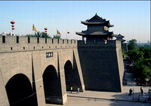 西安 明城墙 旅游 自行车