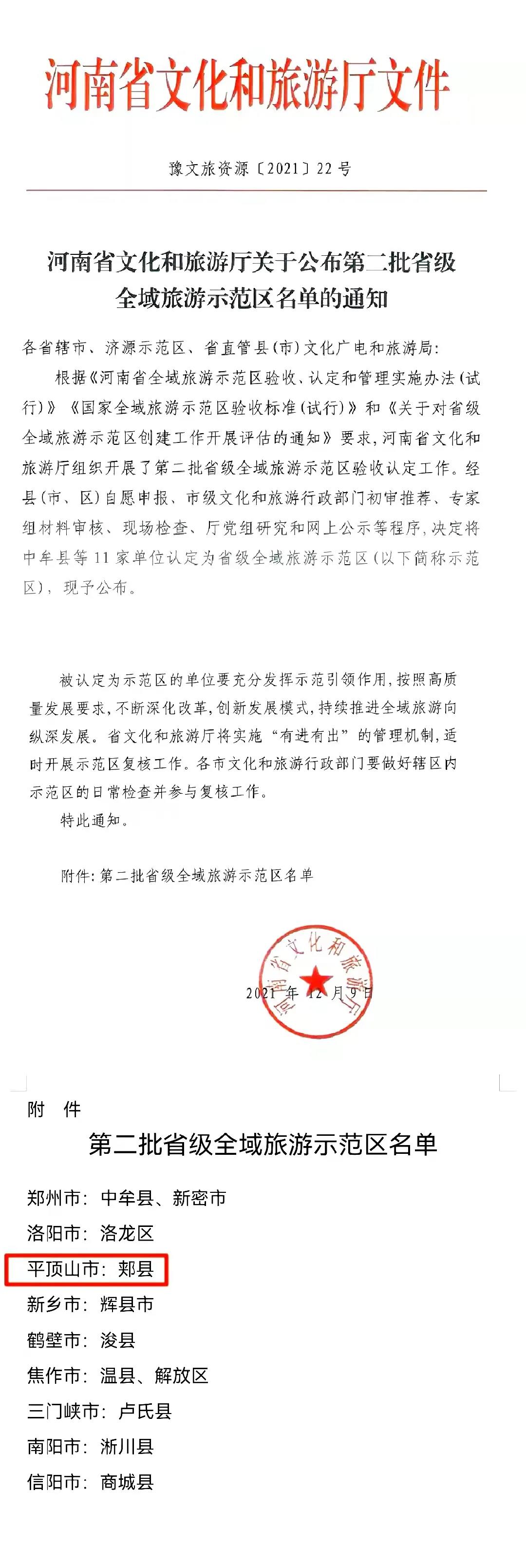 喜讯!郏县荣获河南省第二批省级全域旅游示范区(郏县a级景区) 喜讯!郏县荣获河南省第二批省级全域旅游示范区(郏县a级景区)
